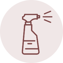 Spray Bottle Sanitizing our Scottsdale Vacation Rentals
