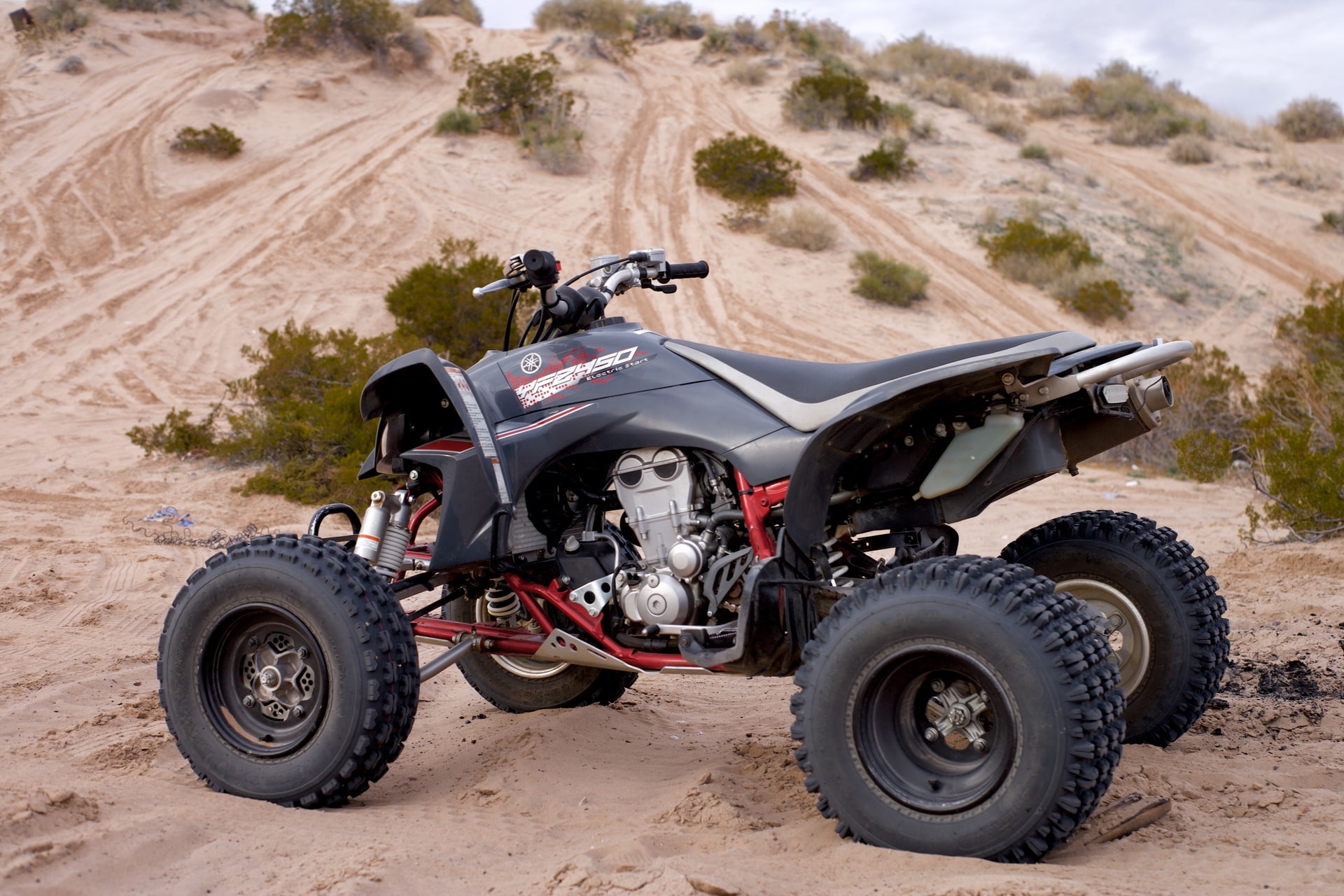 atv in the sand