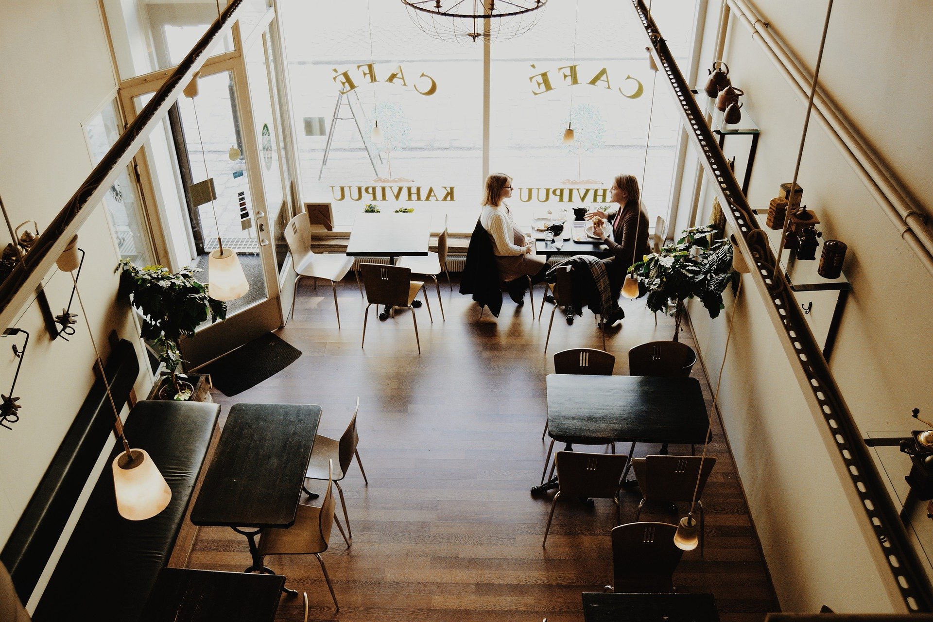 interior of a cafe