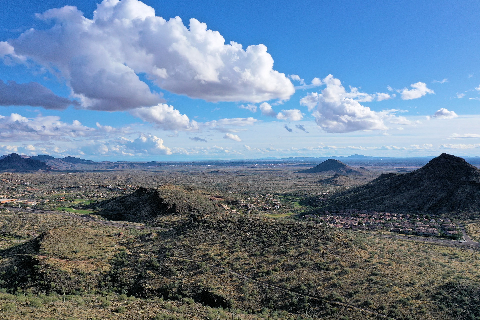 view of the desert valley