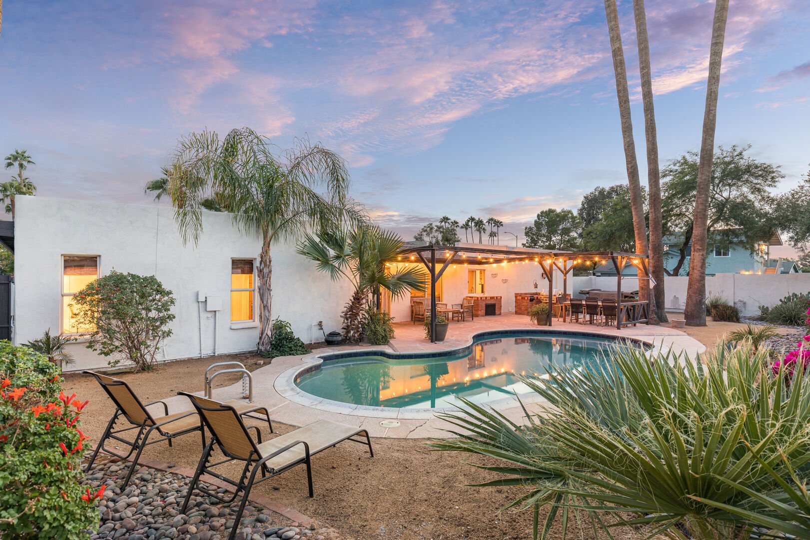 backyard pool area