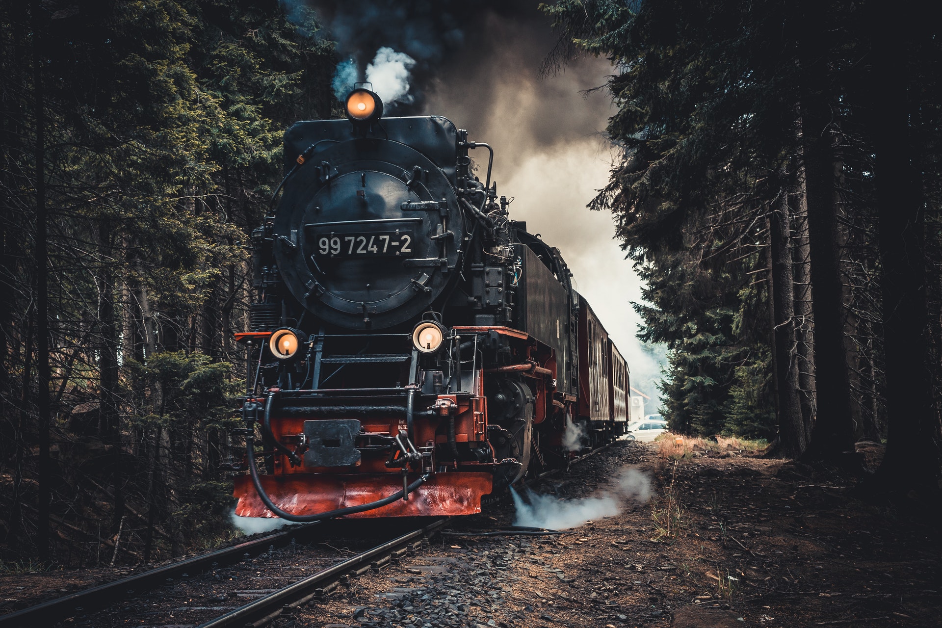 train engine on track