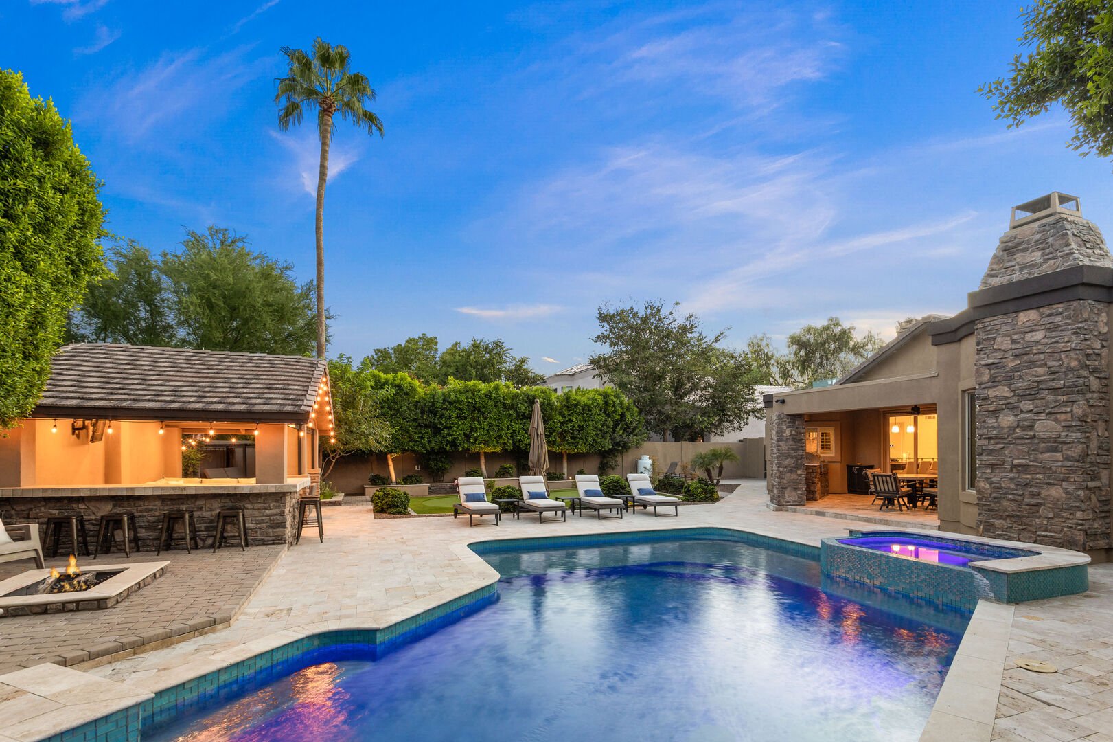 backyard with pool