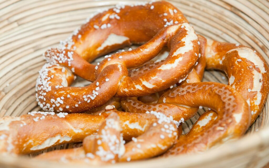 Pretzels in a basket